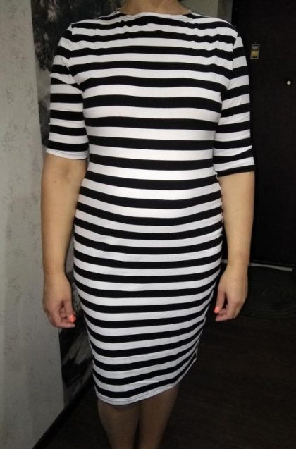 Striped Women Dresses Knee-Length Dress