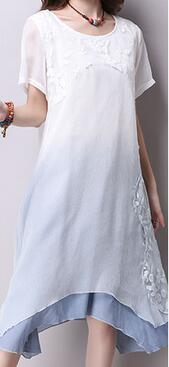 Women Summer Dress Cotton Linen Dresses