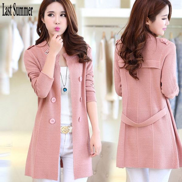 Women Sweater Cardigans Casual Knitted Coat