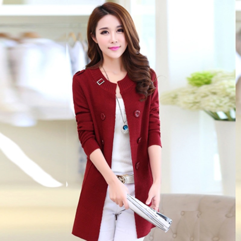 Women Sweater Cardigans Casual Knitted Coat