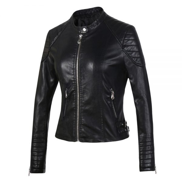 Faux Leather Biker Jacket Motorcycle Leather Coat
