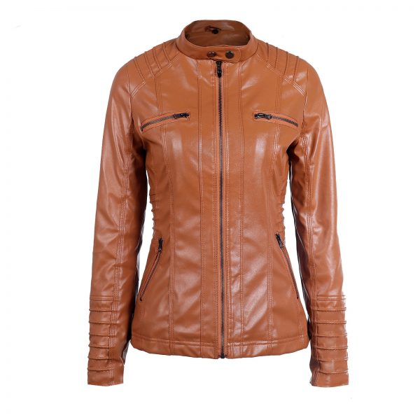 Faux Leather Jacket Motorcycle Hooded Hat