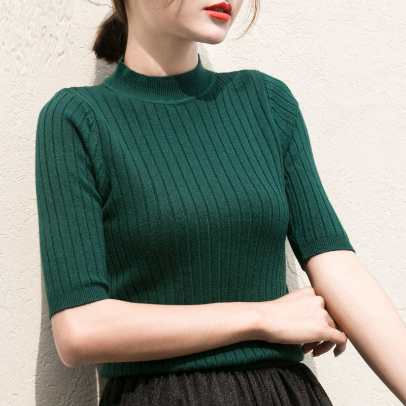 Slim Pullover Women Turtleneck Knitted Sweater