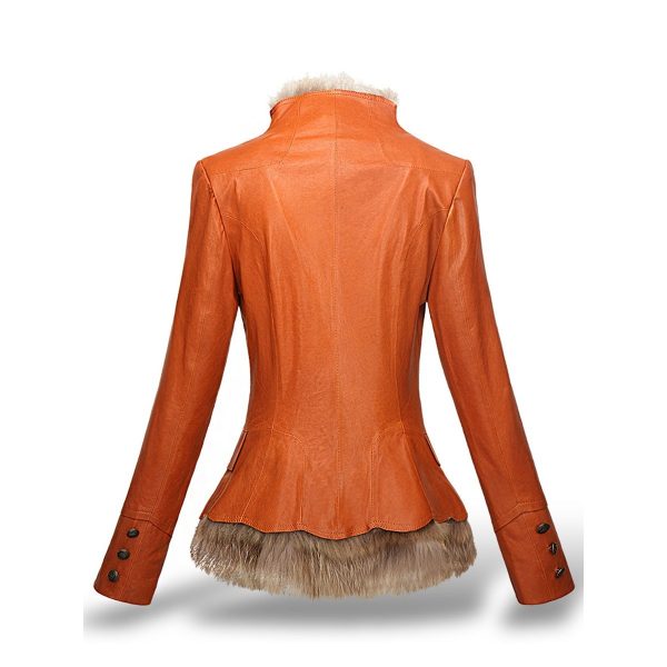 Faux Leather Coats Jacket Rivet Slim Cool Overcoat