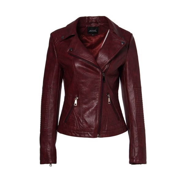 Women Faux Leather Jacket PU Leather Coat