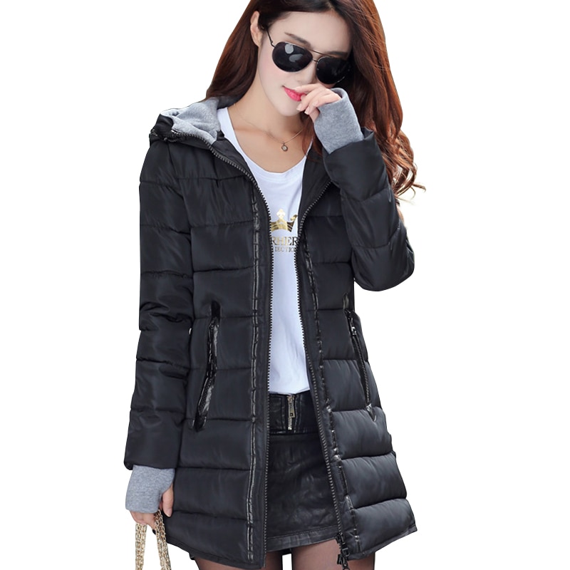 Women Hooded Warm Coat Cotton Padded Jacket