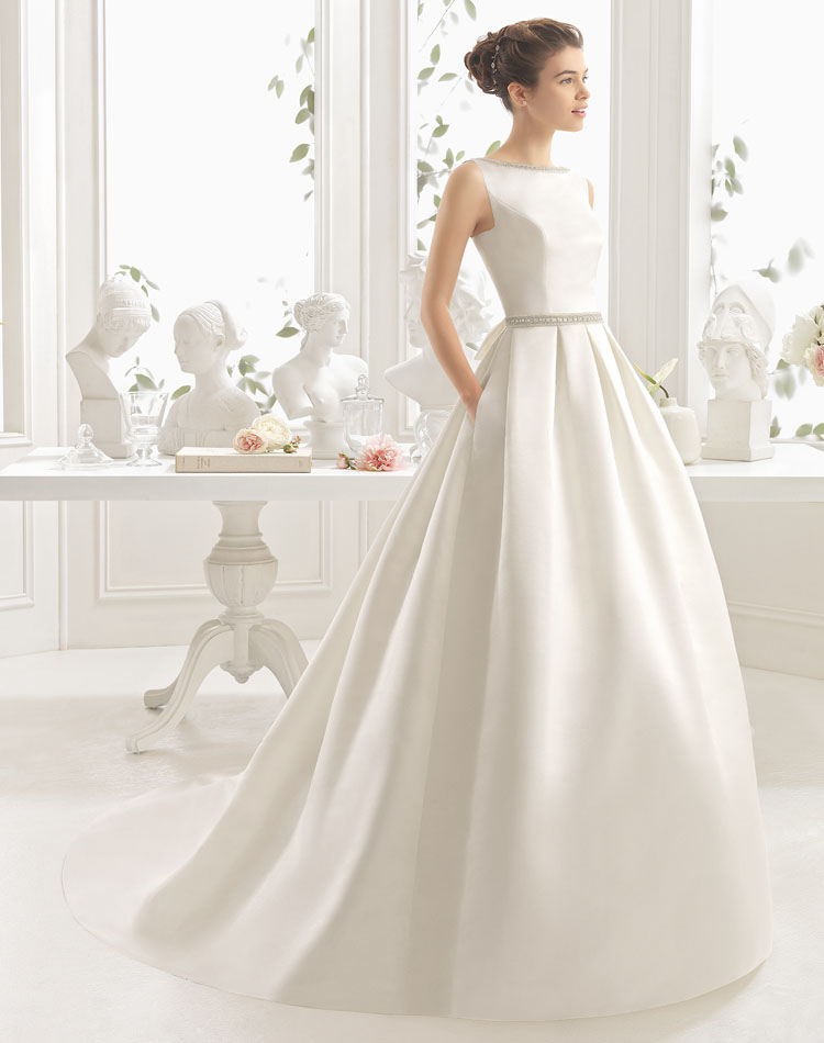 Ivory Stain Wedding Dresses Bridal Gown Party Dress