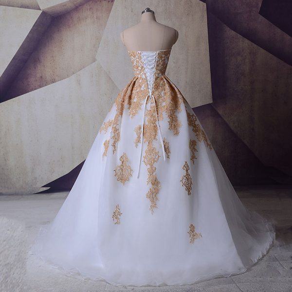 Lace Appliques Wedding Princess Ball Gowns Vestido